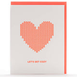 Knit Heart Cozy Love/Anniversary Card