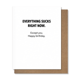 Everything Sucks Right Now - Birthday Card