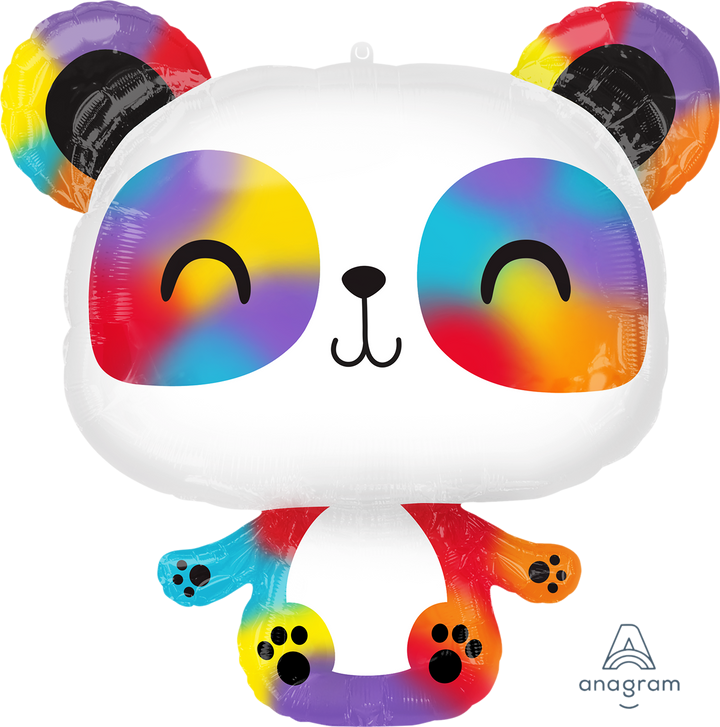 24" Rainbow Panda Balloon