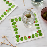 Green Olives Cocktail Napkin Set