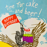 Time for Cake & Beer Birthday Card