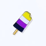 Nonbinary Popsicle Enamel Pin