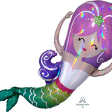 Holographic Mermaid Shape Balloon
