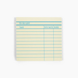 Library Card Post-It Sticky Notes - Yellow