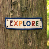 Explore Embroidered Canvas Banner