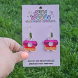 Lesbian Pride Flag Flower Earrings