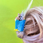 Peach Fuzz Hair Claw - Raccoon Trash