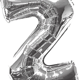 34" Jumbo Silver Foil Letter Balloon