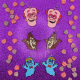 3D Printed Cereal Monster Vampire Earrings