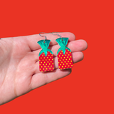 Strawberry Candy Acrylic Earrings