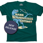 Boredwalk Make Billionaires Extinct Dino T-Shirt Tee Tel