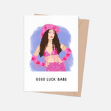 Chappell Roan Good Luck, Babe Friendship Card