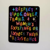 Respect Glitter Rainbow Sticker