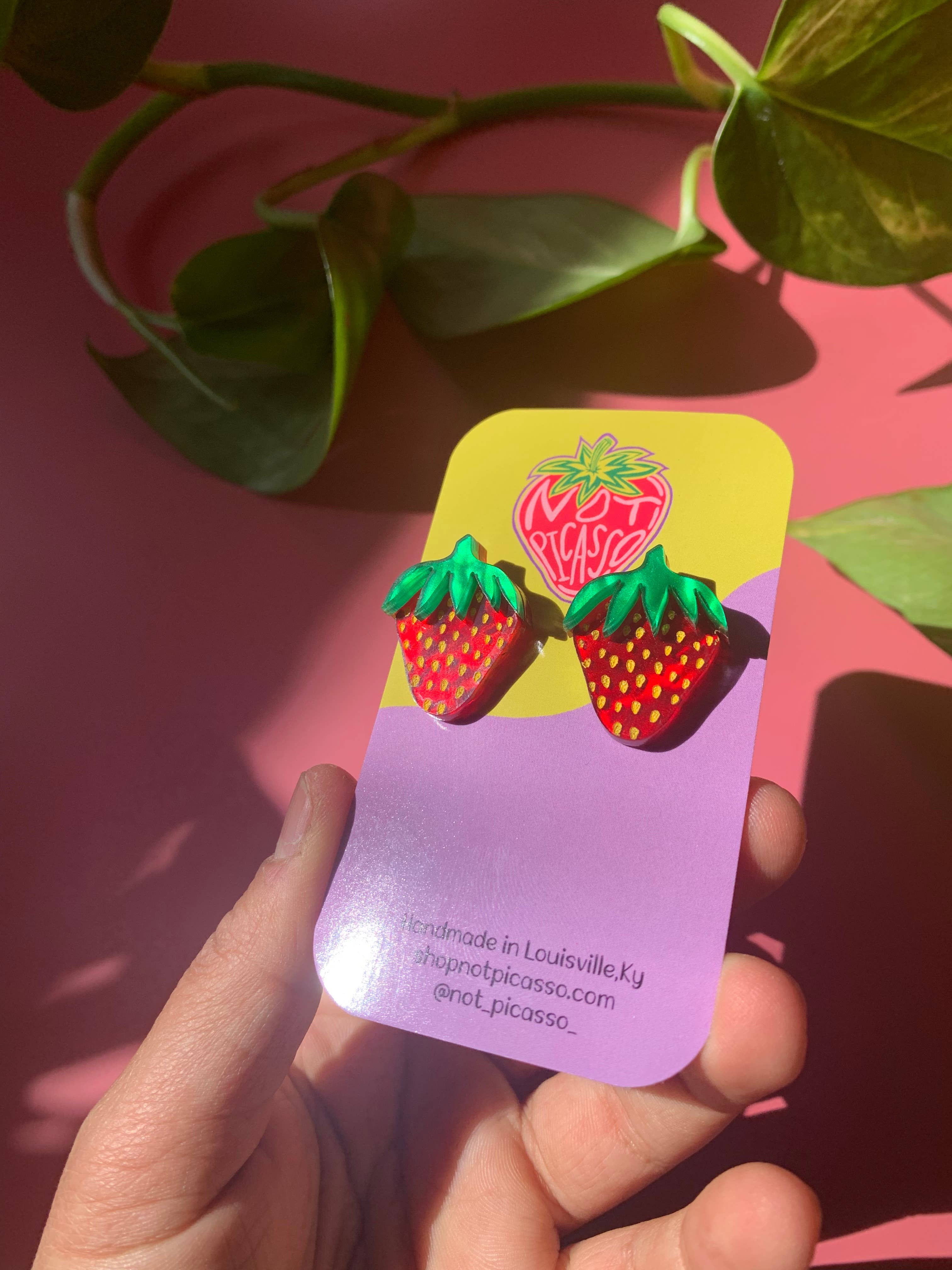 Not Picasso Baby Berries Acrylic Earrings