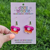 Lesbian Pride Flag Flower Earrings