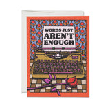 Love/Anniversary Card - Words Just Aren't Enough Typewriter