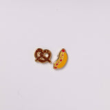 Hot Dog & Pretzel Stud Earrings