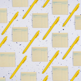 Library Card Post-It Sticky Notes - Yellow