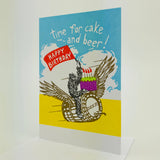 Time for Cake & Beer Birthday Card