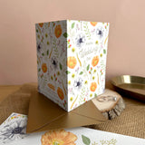 Foil Stamped Flower Wedding Card