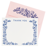 Letterpress Peony Boxed Set of Thank You Cards
