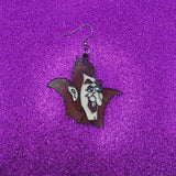 3D Printed Cereal Monster Vampire Earrings