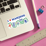 'I Heart Mahjong' Sticker