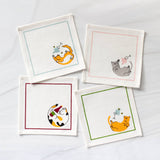 Cats Drinking Cocktail Napkin Set