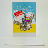 Time for Cake & Beer Birthday Card