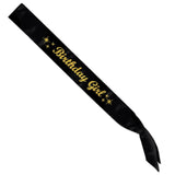Gold Glitter Birthday Girl Sash
