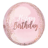 16" Pink Orbz Birthday Balloon
