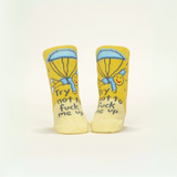 Blue Q Baby Socks Set of 2 Pairs - 'I've Got That New Baby Smell' & 'Try Not to F*ck Me Up'