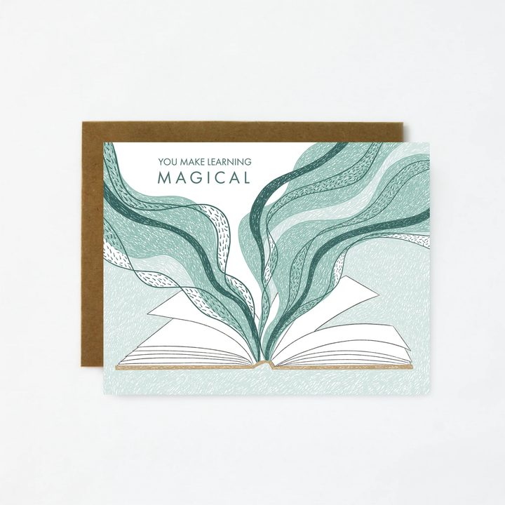 Quiet Lines Thank You Card Magical Learning