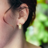 Geometric Huggie Hoop