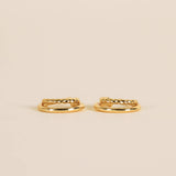 Double Gold Hoop Earrings