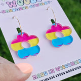 Pansexual Pride Flag Flower Earrings