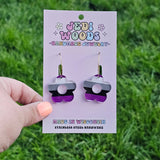 Asexual (Ace) Pride Flag Flower Earrings