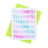 Gradient Pink/Aqua Thank You Card
