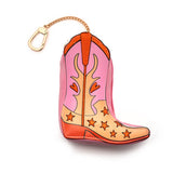2-in-1 Bag Charm & Reusable Shopper Bag - Pink Cowgirl Boot
