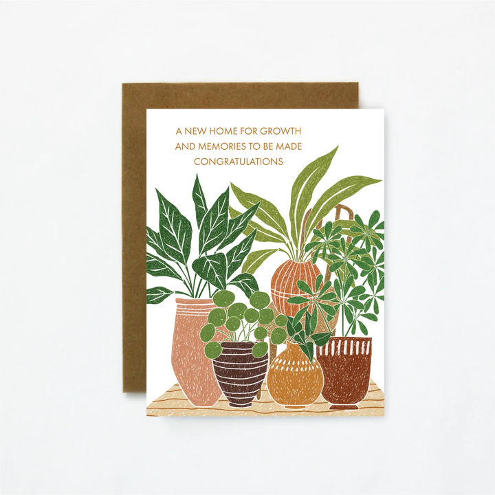Quiet Lines Housewarming Card New Home New Growth