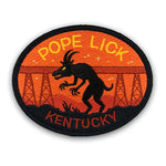Monsterologist gift  iron on travel patch pope lick kentucky goat man