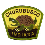 Monsterologist gift  iron on travel patch Churubusco Indiana  snapping turtle beast