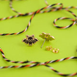 Enamel Stud Earrings - Bitty Bat