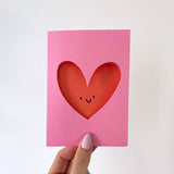 Die Cut Love Heart Love/Anniversary Card