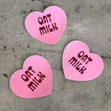 Heart Shaped Sticker - Oat Milk