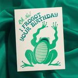 Frogot Your Birthday - Risograph Birthday Card