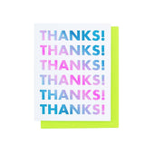 Gradient Pink/Aqua Thank You Card