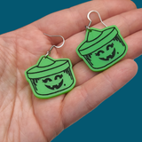 Halloween Witch Bucket Acrylic Earrings