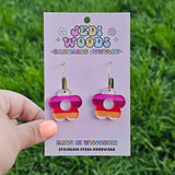 Lesbian Pride Flag Flower Earrings