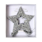 Meri Meri Silver Glitter Star Garland